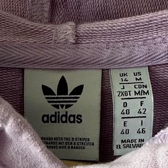 Lilac Adidas Originals cropped hoodie - Picture 7 of 7